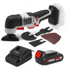 Outil multifonctions sans fil 20V + accessoires avec batterie 2Ah - X-Performer
