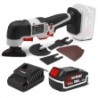 Outil multifonctions sans fil 20V + accessoires - avec batterie 4Ah - X-Performer