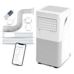 Climatiseur mobile réversible chaud/froid 9000BTU - 2.9KW avec télécommande et fonction Wifi