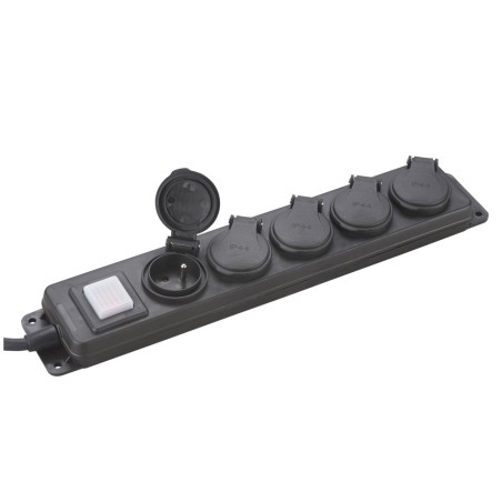 Bloc 5 prises étanche + interrupteur - 3x1.5mm²