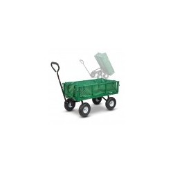 Chariot de jardin en acier avec bâche amovible et benne basculante  108 x 50 x 95cm - Elem Garden