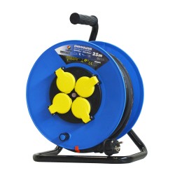 Enrouleur 4 prises-h07rn-3g2.5mm²-25M -I-watts Pro