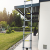 Herzberg HG-5380 : Echelle télescopique polyvalente en aluminium - 3.8M