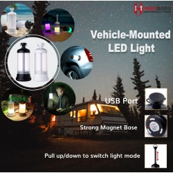 Herzberg HG-5049: Eclairage à LED Monté Sur Véhicule Noire