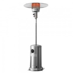 Chauffage de terrasse au gaz 13Kw en inox avec roues - Warm Tech