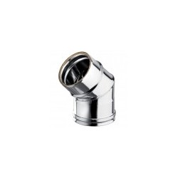 Coude 45° en Inox - Diamètre 80/100mm - Warm Tech