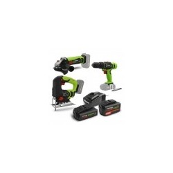 Kit 3 machines sans fil 20V + 2 batteries et 1 chargeur - Constructor