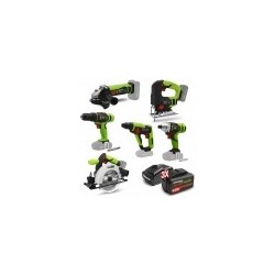 Kit 6 machines sans fil 20V + 3 batteries 4Ah et chargeur - Constructor