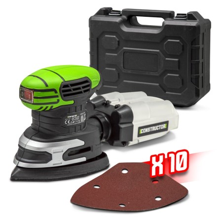 Ponceuse triangulaire 220W + coffret - Constructor