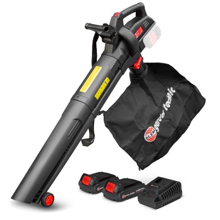 Aspirateur souffleur broyeur rechargeable 2x20V livré avec batteries et chargeur