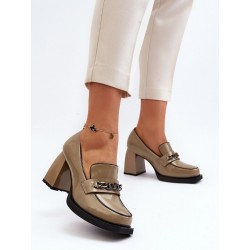 Escarpins talon large