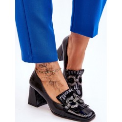 Escarpins talon large