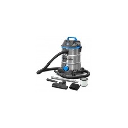 Aspirateur eau et poussières 1400W - 30L inox - 18 Kpa avec soufflerie et bouchon de vidange  - Vactwister