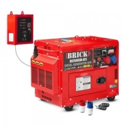 Groupe électrogène diesel avec démarrage électrique max 7500W + système ATS - Brick