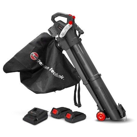Aspirateur souffleur broyeur rechargeable 2x20V livré avec batteries et chargeur
