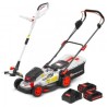 Tondeuse et coupe bordures rechargeables 20V max + 2 batteries - Elem Garden.