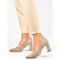 Escarpins talon large