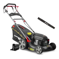 Tondeuse thermique autotractée 144.3cc - 46cm livrée avec 2 lames + mulching - Gardeo Pro