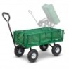 Chariot de jardin en acier avec bâche amovible et benne basculante  108 x 50 x 95cm - Elem Garden