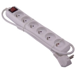 Bloc 6 prises avec interrupteur 3g*1.0mm2*1