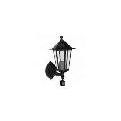 Applique montante E27 60W détecteur - Noir