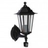 Applique montante E27 60W détecteur - Noir