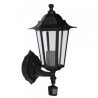 Applique montante E27 60W détecteur - Noir