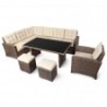 Salon de jardin polyrattan 9 places