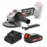Meuleuse d'angle sans fil 20V - 115mm avec batterie 2Ah - X-Performer
