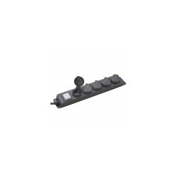 Bloc 5 prises étanche + interrupteur - 3x1.5mm²