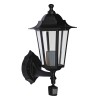 Applique montante E27 60W détecteur - Noir