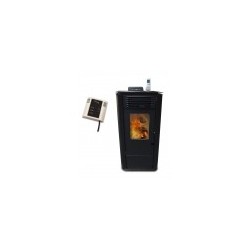 Poêle à pellets 8Kw noir + boitier Wifi