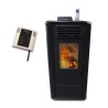 Poêle à pellets 8Kw noir + boitier Wifi