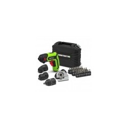 Tournevis rechargeable 4V lithium + accessoires - 4Nm - Coffret de rangement - Constructor