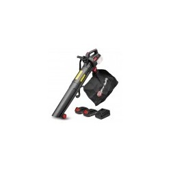 Aspirateur souffleur broyeur rechargeable 2x20V livré avec batteries et chargeur