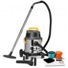 Aspirateur eau et poussières 1600W - 20L inox - 27 Kpa avec prise intégrée